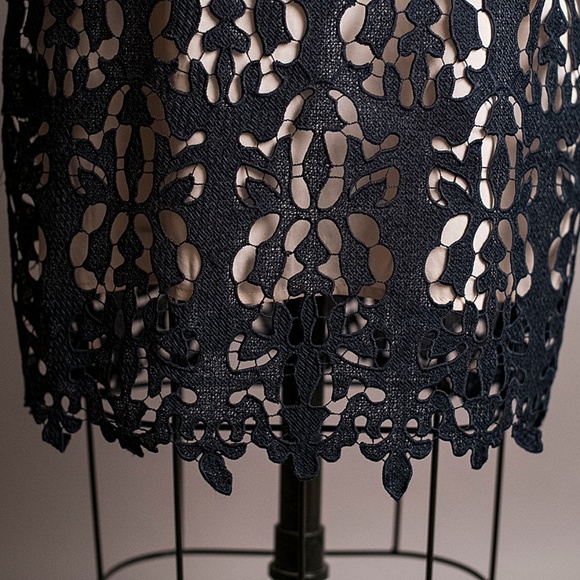 Banana Rebublic Navy Crochet cocktail dress—US6 - Picture 7 of 8